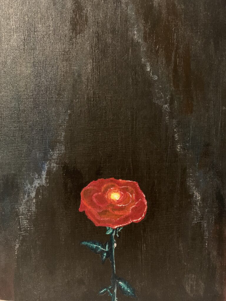 La rose devant la tour sombre